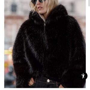 Zara Black Fur Jacket